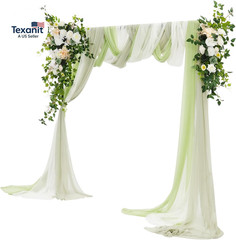 Artificial Wedding Arch Flowers Kit (Pack of 5), 2Pcss Realistic Silk Roses Flow