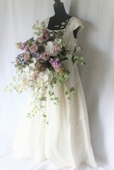 Grand Garden Orchid Cascade Faux Silk Wedding Bouquet