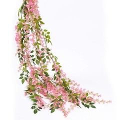 Lvydec Wisteria Artificial Flowers Garland, 4 Pcs Total 28.8ft 28.8ft, Pink