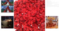 Versatile 2200 PCS Dark-Red Silk Rose Petals for Anniversary & Valentine’s Decor