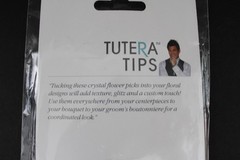 CRYSTAL Flowers Rhinestone Centers 12 Pieces DAVID TUTERA Bridal Collection NEW!