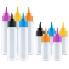 Writer Bottles – Easy Small Squeeze Bottles – 5 Each (1 and 2 Ounce) – 10