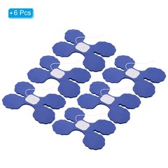 6Pcs 9.8ft Four-Leaf Paper Flower Garland Hanging Streamers, Navy Blue