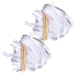 40pcs Lace Ribbon Wedding Wands With Bells Sparkling Stick For Party Celebration