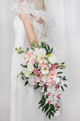 Elegant 16″ Silk Wedding Bouquet for Bride – Perfect for Ceremony & Anniversary