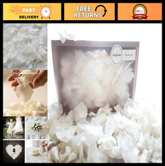 Natural White Rose Petals 8.11oz – Dried Flower Confetti for Weddings, Parties &