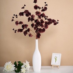 2 BURGUNDY 42″ Stem SILK ARTIFICIAL Carnation FLOWERS Sprays Wedding Supplies