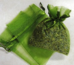 Set of 30 Lavender Sachets made with Old Willow Organza Bags