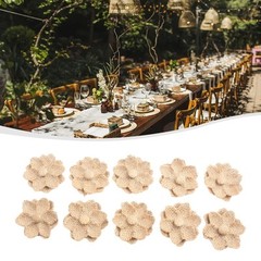 Decorate with Charm Vintage Hessian Burlap Lace Flowers (65 characters)