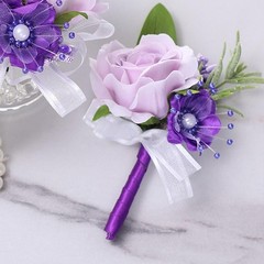 Artificial Flowers Boutonniere Suit Decorations Party Gift Wedding Prom for