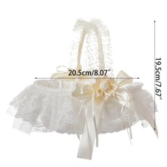 Exquisite Flower Basket Wedding Flower Girl Basket Lightweight for Rose Petals
