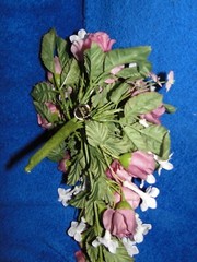 New Sullivan Inc. Grape French Rose/Stephanotis Silk Flowers Bridal Bouquet
