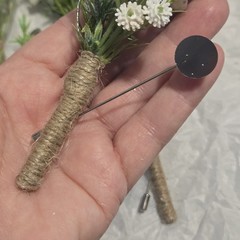 Ling’s Moment Boutonniere for Men, 10pcs Groomsmen Guest Boutonniere W/ Pins