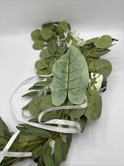 Artificial Arch Flowers Kit, 2Pcs Artificial Flower Arch Decor 2 Drapes Ivory