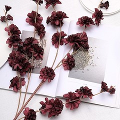 2 BURGUNDY 42″ Stem SILK ARTIFICIAL Carnation FLOWERS Sprays Wedding Supplies