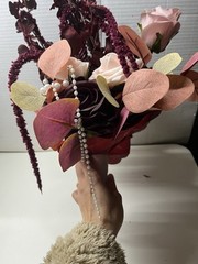 Ling’s Moment 11” Burgundy Bouquet For Wedding
