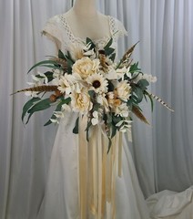 Late Winter Boho Faux Silk Wedding Bouquet