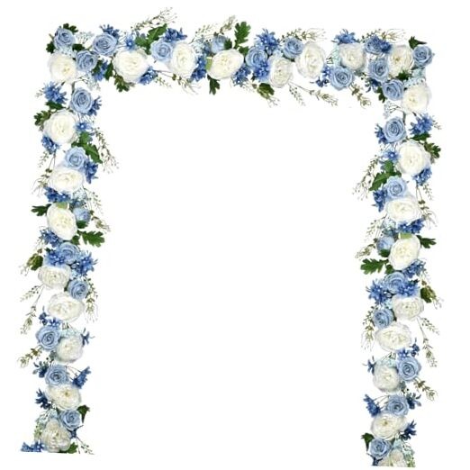 2 Pack Artificial Peony Flower Garland – 6ft Silk Peony Red Flower Garland