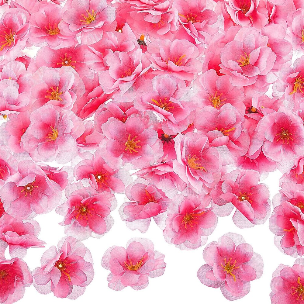 Pieces Cherry Blossom Heads Artificial Fake Silk Cloth Petals