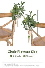 Ling’s Moment 8 White Aisle Pew Artificial Flowers Arrangements Babysbreath f…