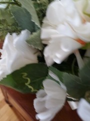 4- Bouquets of Bridesmaid Silk Flowers Wedding White Roses NWOT IVORY SATIN