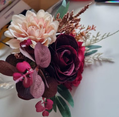 Burgundy Rose Wedding bouquet/Bridal bouquet/Burgundy Wedding Flower/Customized