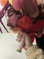 Ling’s Moment 11” Burgundy Bouquet For Wedding