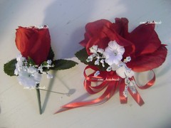 Purple~Navy~Red~Ivory~Maroon~White~Rose Pin Corsage~Pin Boutonniere~wedding~Prom