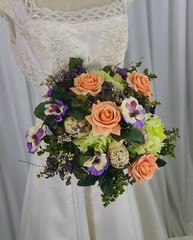 Whimsical Spring Summer Silk Wedding Bouquet