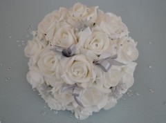Wedding flowers bouquet posy corsage buttonhole bridesmaid flower girl wand