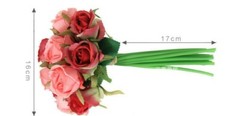 12 Head Artificial Silk Rose Bridal Bouquet Party Home Wedding Decor Cozy Winter