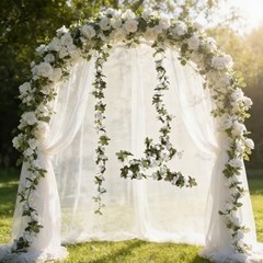 Pack Artificial Rose Vine Fake Flower Garland Fake Rose Hanging Vine 2 White