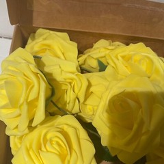 22 Lings Moment 3″ Roses Artificial Flowers Realistic yellow faux Bridal Wedding