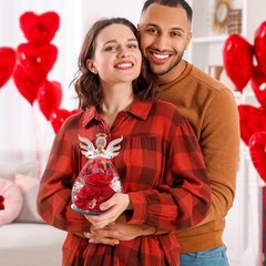 Gifts for Her Birthday Gifts for Mom Women Preserved Rose Forever Flower in Gla.