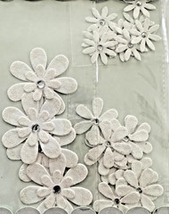 Celebrations Sparkle Paper Flower by Petaloo Glitter Daisies Wedding White 24 pc
