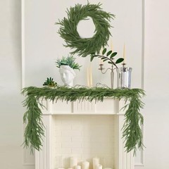 PCS Norfolk Pine Garland, Christmas Artificial Faux Greenery Garland Real 6FT 2