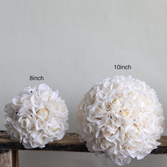 Set of 6 Real Touch Ivory Roses Bridesmaid Bouquets for Wedding Prom