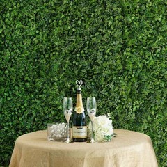 4 Green Artificial Fern and Boxwood Leaves Wall Backdrop Panels Wedding