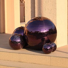 AplusChoice 8PCS Disco Ball 7″/12″/16″/20″/24″ 70s 80s Party Wedding Purple
