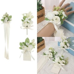 Flower Brooches Man Suit Shirt Collar Pin Artifical Corsage Wedding Party