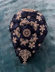 Luxury Bridal Wedding Bouquet Brooch Silk Rose Waterfall Style Butterflies
