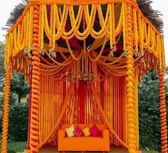 Indian Decoration Wedding Flower Garlands Strings Home Event Artificial Marigold