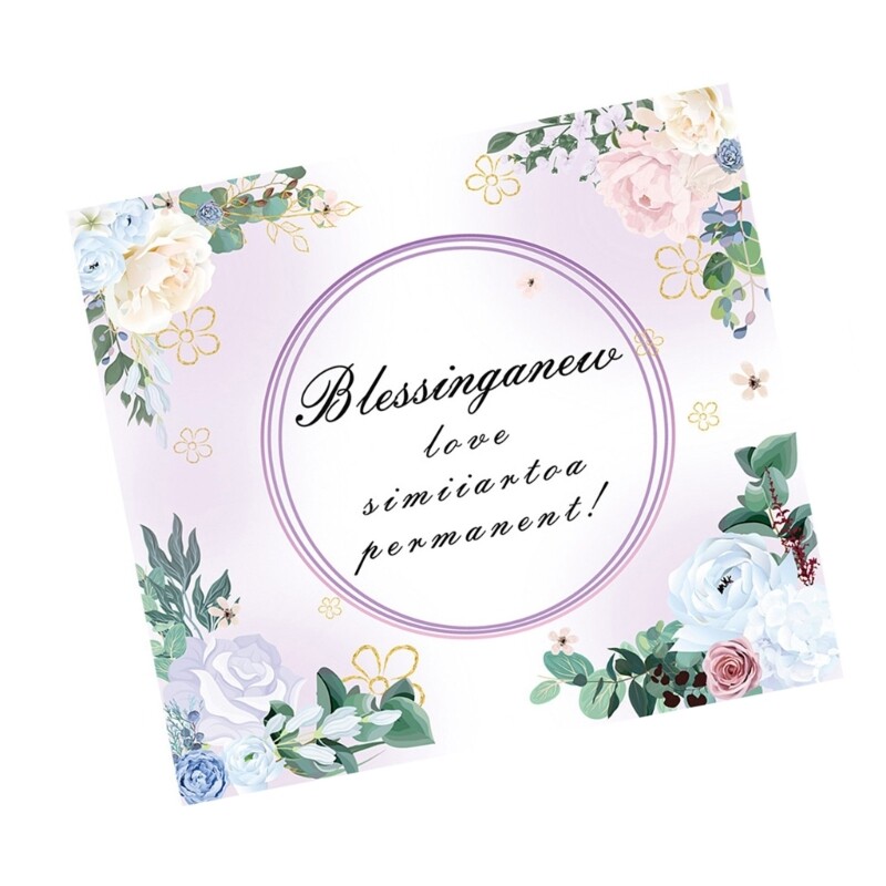 Large Heart Floral Crafting Mat for Ceremony Photo Booths and Receptions