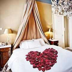 200pcs Silk Rose Petals Artificial Flowers Petals Flower Girl for Burgundy