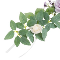 10 PCS Modern Wedding Chair Decorations, Wedding Aisle Floral Artificial Flowers
