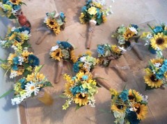 wedding Flowers Bridal Bouquet PKG u can Change colors 12 Bouquet