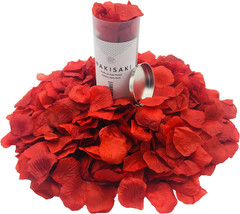 Artificial Silk Rose Petals Dark Red 1000 PCS for Wedding Proposal Anniversary