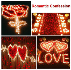 1000PCS Wine Red Fake Rose Petals for Romantic Night Romantic Festive Atmosphere