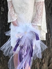 Purple Bling Wedding Bouquet/ Bridal Set