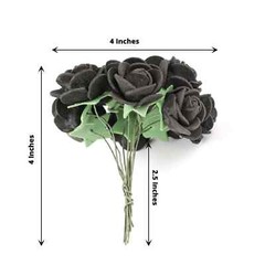 4″ Faux ROSES ARTIFICIAL FOAM FLOWERS Stems Party Event Wedding DIY Decorations